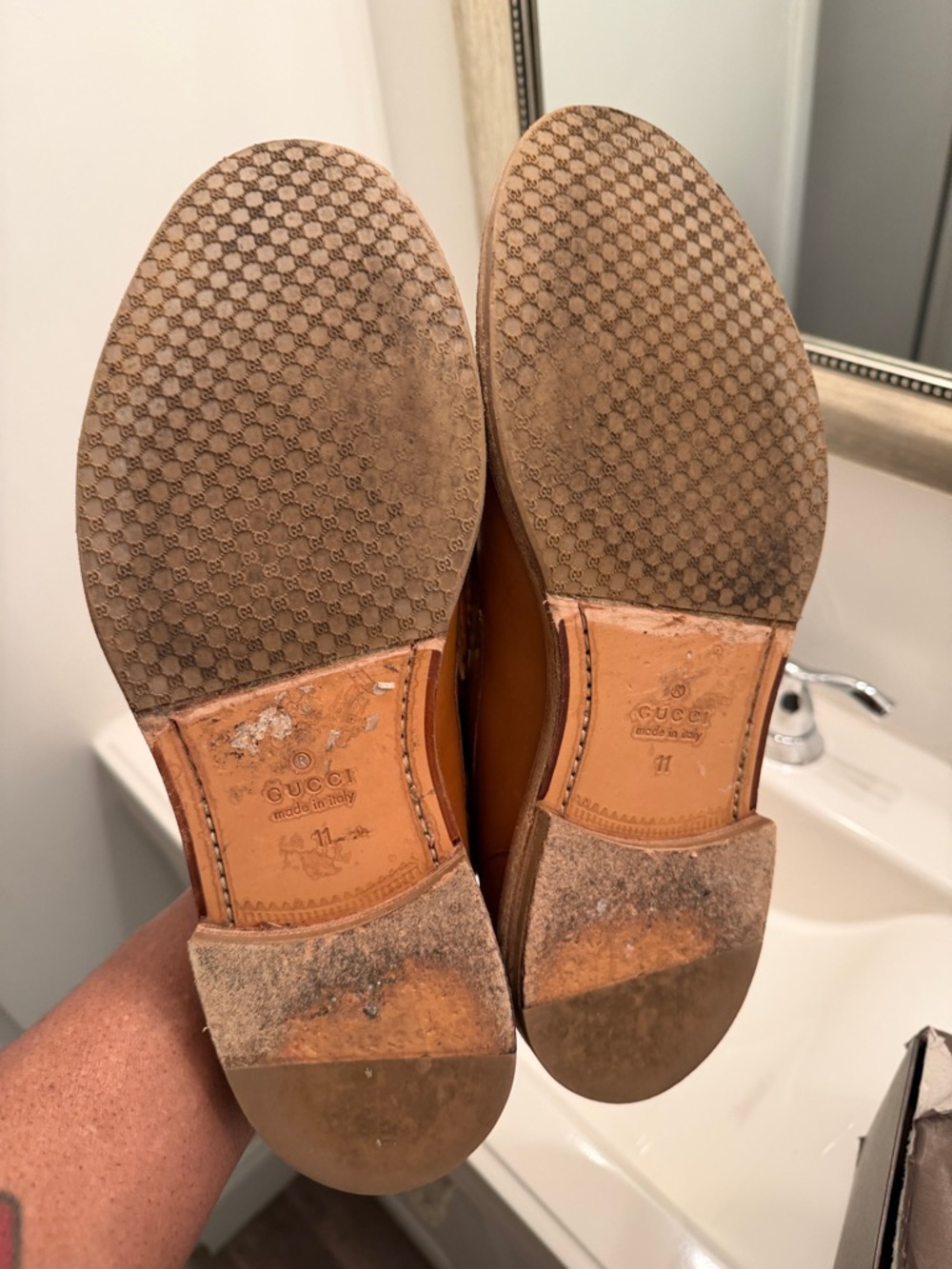 Gucci Brown Leather Penny Loafers - Picture 5 of 13